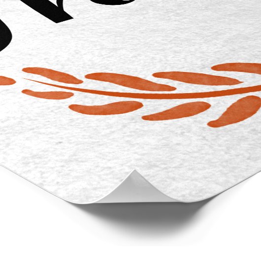 Eet Drink en wees dankbaar Herfst Thanksgiving Wal Poster (Hoek)