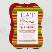 Eet Drink en wees dankbaar Kaart (Voorkant / Achterkant)
