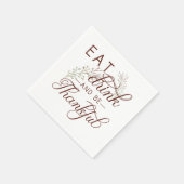 eet drink en wees dankbaar servetten (Hoek)