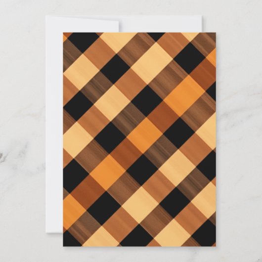 Eet Drink en wees dankbaar Thanksgiving diner Kaart (Achterkant)