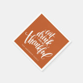 Eet Drink en wees dankbaar Thanksgiving diner Servet (Hoek)