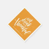 Eet Drink en wees dankbaar Thanksgiving diner Servet (Hoek)