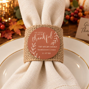 Eet, drink en wees dankbaar voor Thanksgiving-dine Ronde Sticker