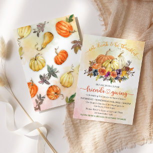 Eet Drink en wees dankbaar vrienden Thanksgiving L Kaart