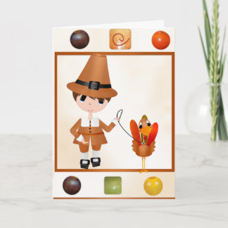 Eet, Drink en wees dankbaar Wenskaart Feestdagen Kaart