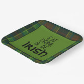 Eet, Drink en wees een Iers papieren Bord (Gebogen)