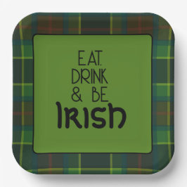 Eet, Drink en wees een Iers papieren Bord
