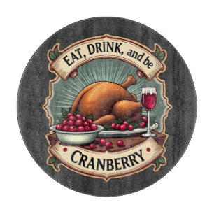 Eet, drink en wees een Thanksgiving-kalkoen met cr Snijplank