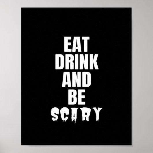 Eet, Drink En Wees Eng Aesthetic Uniek Poster (Voorkant)