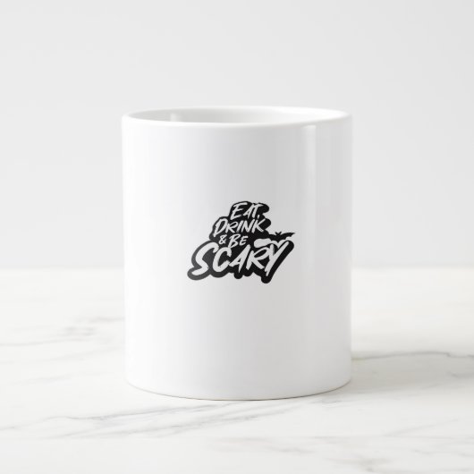 Eet, drink en wees eng basis schoon grote koffiekop (Voorkant)
