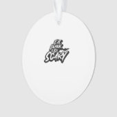 Eet, drink en wees eng basis schoon ornament (voorkant)