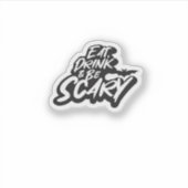 Eet, drink en wees eng basis schoon sticker (Voorkant)