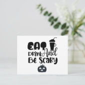 Eet Drink en wees eng Briefkaart (Staand voorkant)