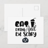 Eet Drink en wees eng Briefkaart (Voorkant / Achterkant)