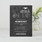 Eet Drink en wees eng | Chalkboard Kaart (Staand voorkant)