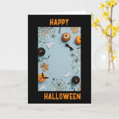 EET DRINK EN WEES "ENG" DEZE HALLOWEEN KAART (Gele Bloem)