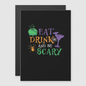 Eet, drink en wees eng essentieel retro grafisch o (Voorkant / Achterkant)