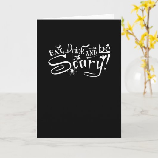 Eet, drink en wees eng esthetisch grafisch ontwerp kaart (Gele Bloem)