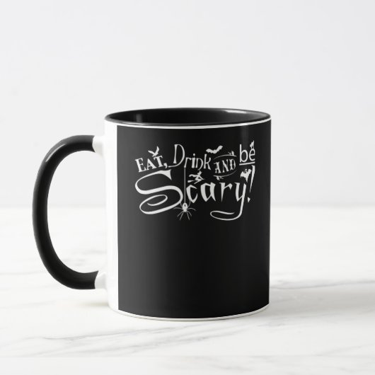 Eet, drink en wees eng esthetisch grafisch trendy mok (Links)