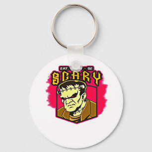 Eet, drink en wees eng Frankenstein Halloween Crea Sleutelhanger