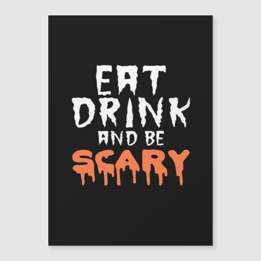 Eet, drink en wees eng Funny Halloween minimaal Sc (Voorkant)