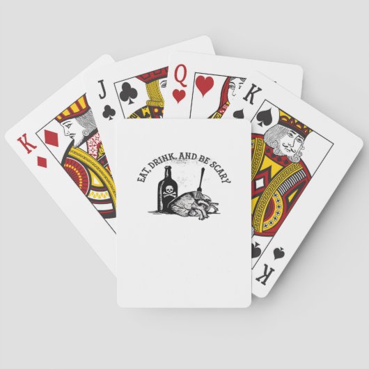 Eet, drink en wees eng Funny Quote Pokerkaarten (Achterkant)
