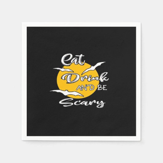 Eet, drink en wees eng Funny Quote Servet (Voorkant)