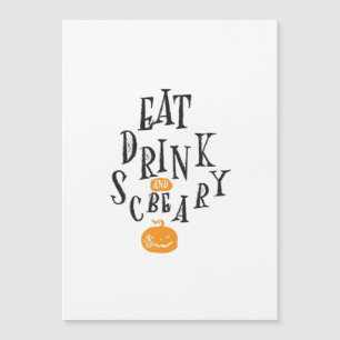Eet, drink en wees eng. Gelukkig Halloween. Vintag
