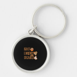 Eet, drink en wees eng grafisch sleutelhanger