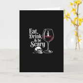 Eet, drink en wees eng grappig citaat moderne look kaart (Gele Bloem)