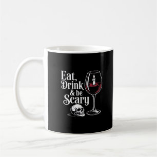 Eet, drink en wees eng grappig citaat moderne look koffiemok