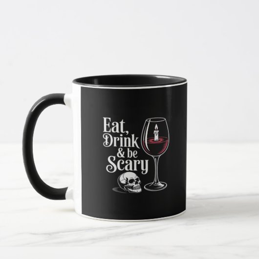 Eet, drink en wees eng grappig citaat moderne look mok (Links)