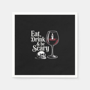 Eet, drink en wees eng grappig citaat moderne look servet