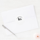 Eet, drink en wees eng grappig citaat ronde sticker (Envelop)