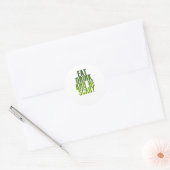 Eet, drink en wees eng grappig citaat ronde sticker (Envelop)
