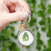Eet, drink en wees eng grappig citaat sleutelhanger (Hand)