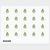 Eet, drink en wees eng Grappig citaat Vierkante Sticker (Vel)