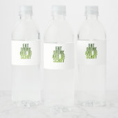 Eet, drink en wees eng grappig citaat waterfles etiket (Flessen)