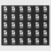 Eet Drink en wees eng Grappig Ghost Pun Dark BG Cadeaupapier (Vlak)