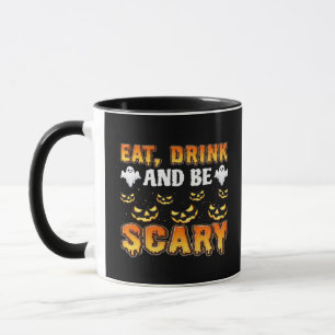 Eet, drink en wees eng grappig Halloween-essentiee Mok