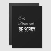 Eet, drink en wees eng grappig Halloween retro sti (Voorkant / Achterkant)