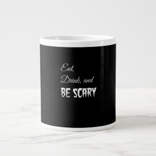 Eet, drink en wees eng grappig Halloween retro sti Grote Koffiekop