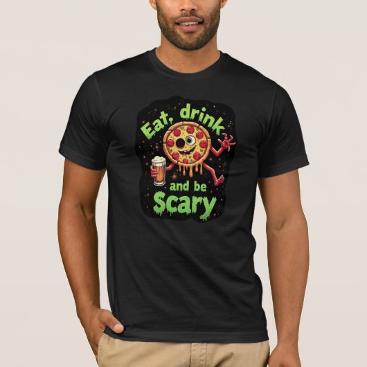 Eet Drink en wees eng Grappig T-Shirt (Voorkant)