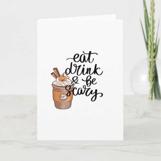 Eet, Drink En Wees Eng Grappig Trendy Kaart (Voorkant)