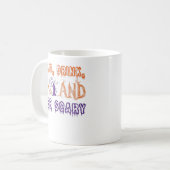 Eet, drink en wees eng grappig trendy koffiemok (Voorkant links)
