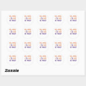 Eet, drink en wees eng grappig trendy ronde sticker (Vel)