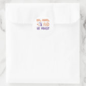 Eet, drink en wees eng grappig trendy ronde sticker (Tas)