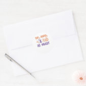Eet, drink en wees eng grappig trendy ronde sticker (Envelop)