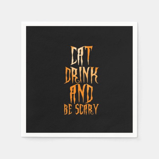 Eet, drink en wees eng grappig trendy servet (Voorkant)