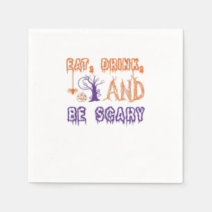 Eet, drink en wees eng grappig trendy servet